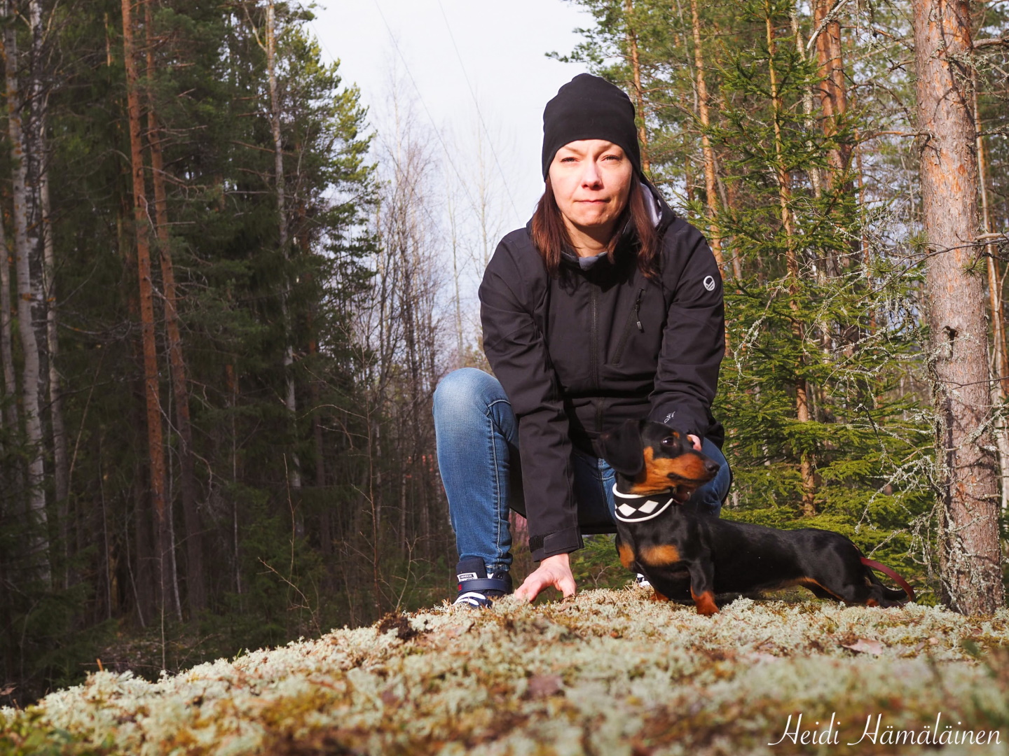 #hiddenaanekoski -ambassador Heidi Hämäläinen with her dog