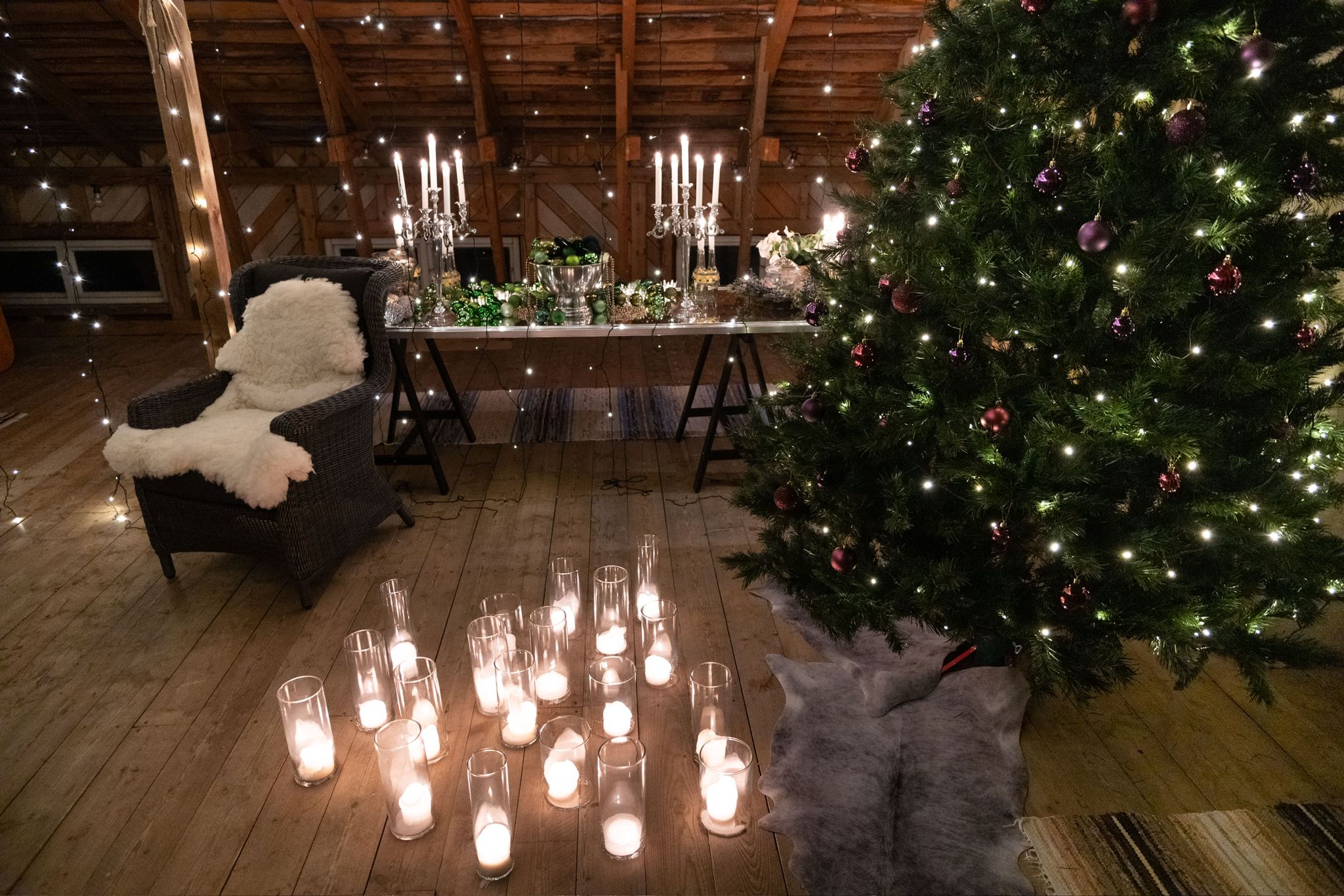 Christmas decorations beautifully arranged

