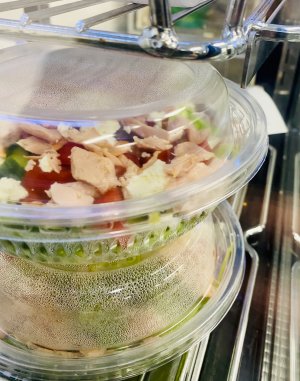 Delicious salad for lunch.
