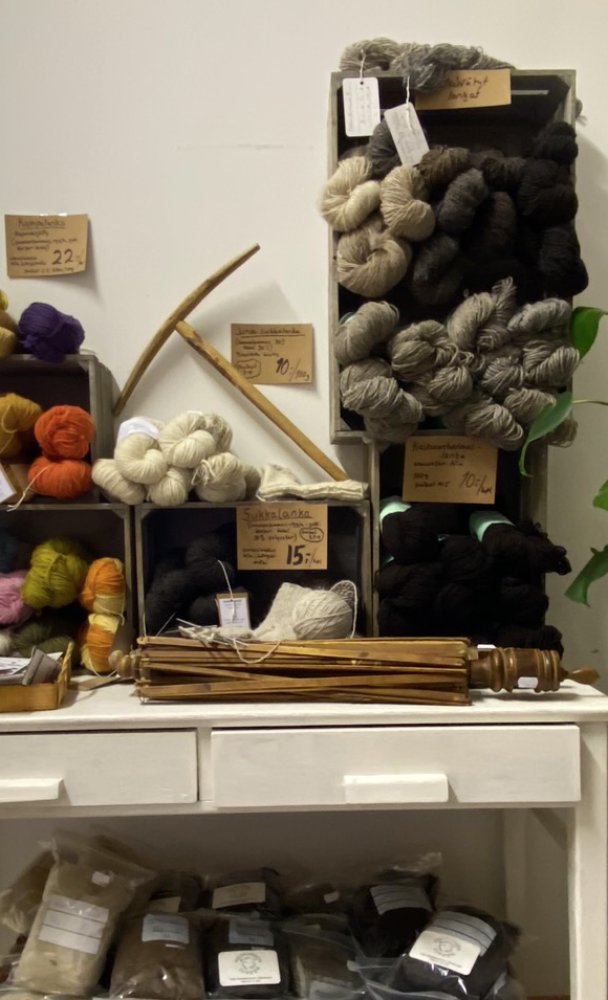 Handspun Yarn and People at the Needles' Ends